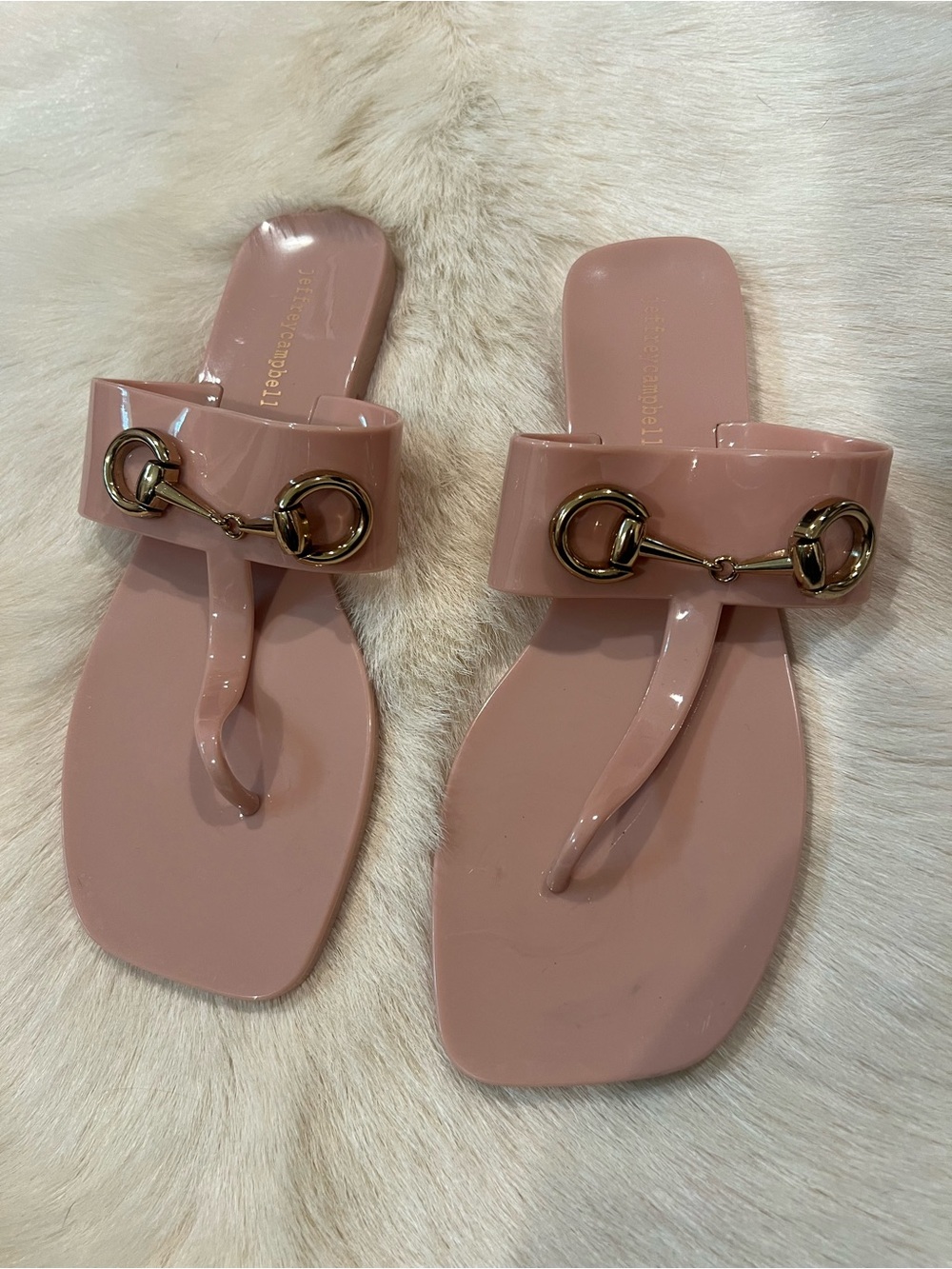 JEFFREY CAMPBELL A Lil Bit Jelly Sandals, size 8